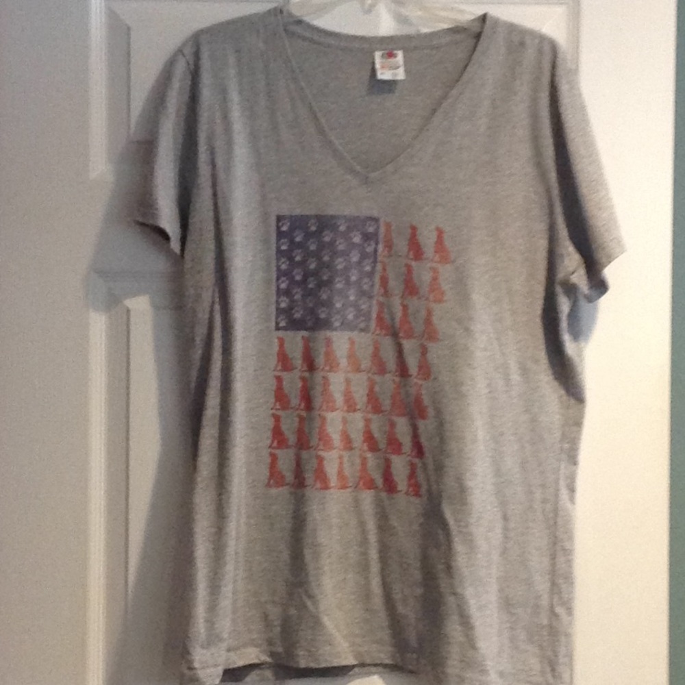 Patriotic Dogs T-shirt XXL